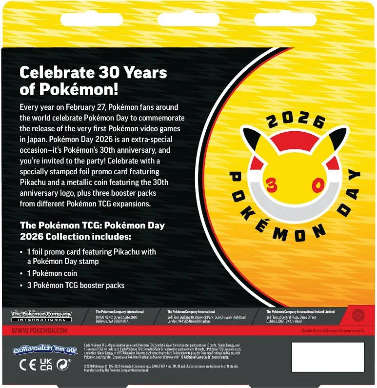 POKEMON PIKACHU POKEMON DAY COLLECTION BOX